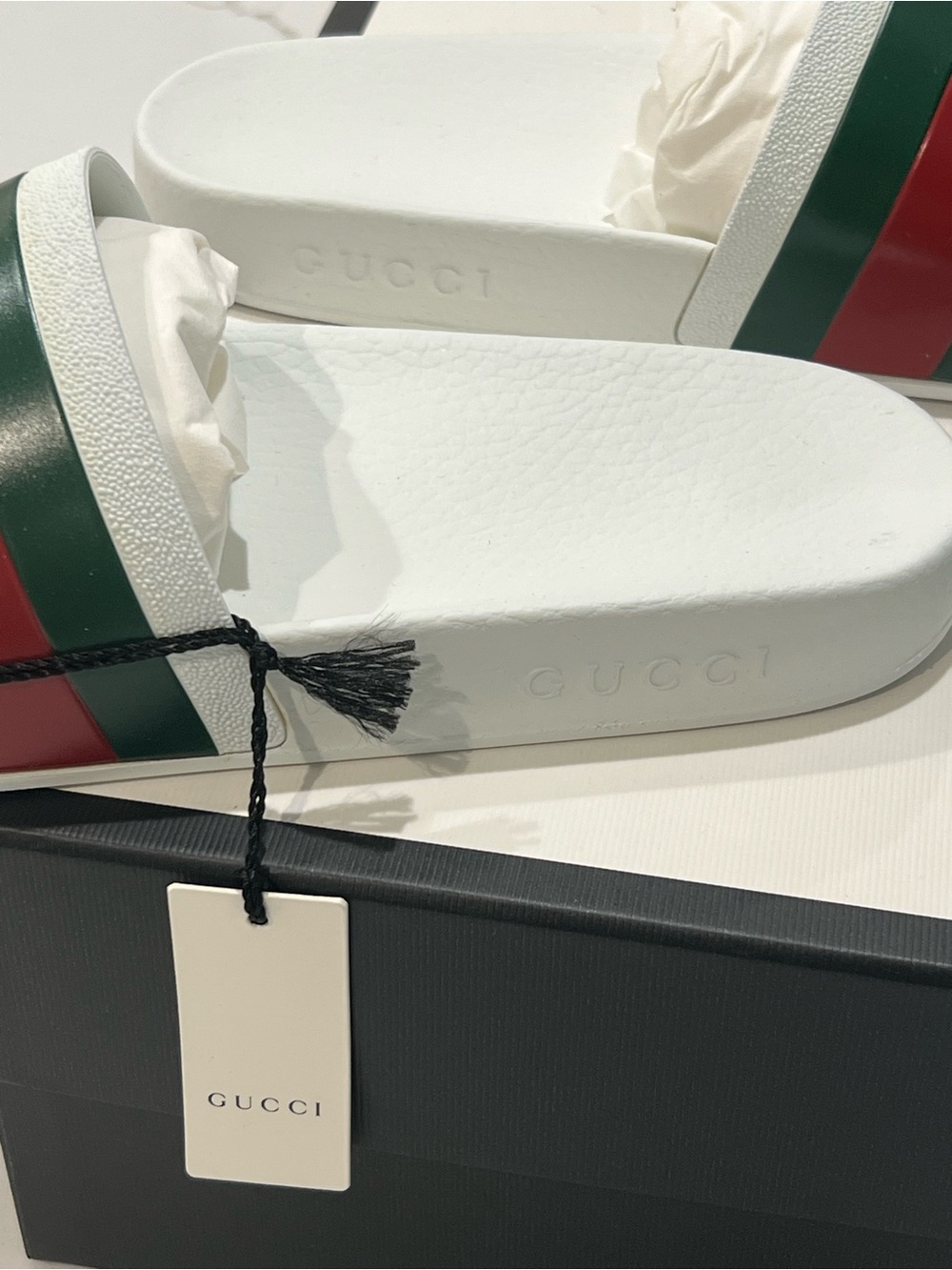 NWT Gucci
TF DNU Gucci Web Rubber Slide Sandal - Picture 6 of 6